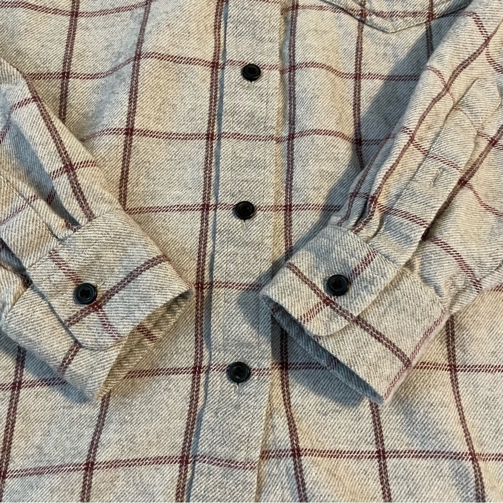 Madewell XS Slim Boyshirt in Slater Plaid E1490 Grey Gray Cotton wool blend - Picture 4 of 7